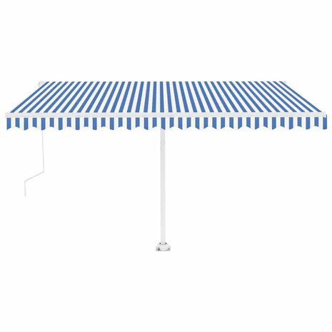 Luifel vrijstaand automatisch 400x300 cm blauw en wit 5