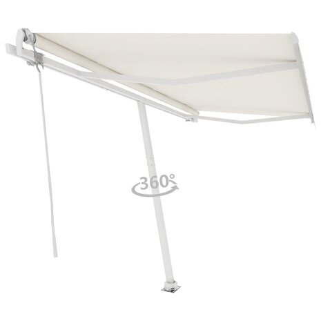Luifel vrijstaand automatisch 400x300 cm crèmekleurig 3