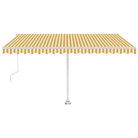 Luifel vrijstaand automatisch 400x300 cm geel en wit 5