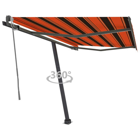 Luifel vrijstaand automatisch 300x250 cm oranje en bruin 1