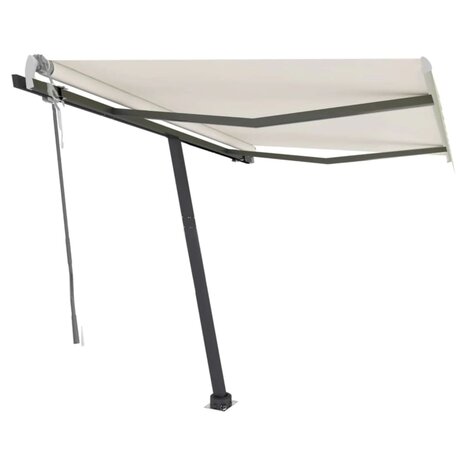 Luifel vrijstaand handmatig uittrekbaar 350x250 cm crèmekleurig 2