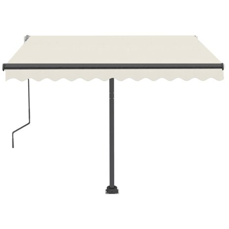 Luifel vrijstaand handmatig uittrekbaar 350x250 cm crèmekleurig 5