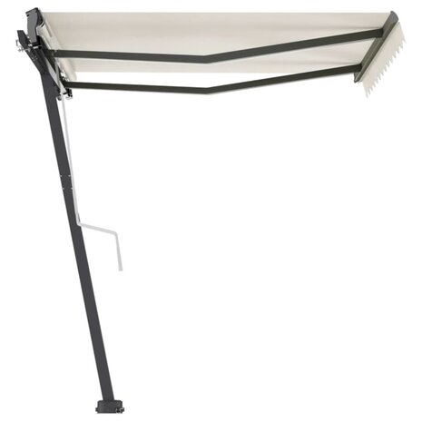 Luifel vrijstaand handmatig uittrekbaar 350x250 cm crèmekleurig 6