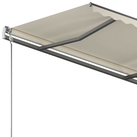 Luifel vrijstaand handmatig uittrekbaar 350x250 cm crèmekleurig 7