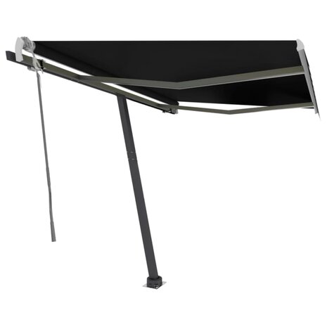 Luifel vrijstaand handmatig uittrekbaar 350x250 cm antraciet 2