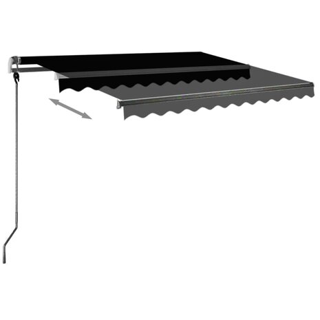 Luifel vrijstaand handmatig uittrekbaar 350x250 cm antraciet 4