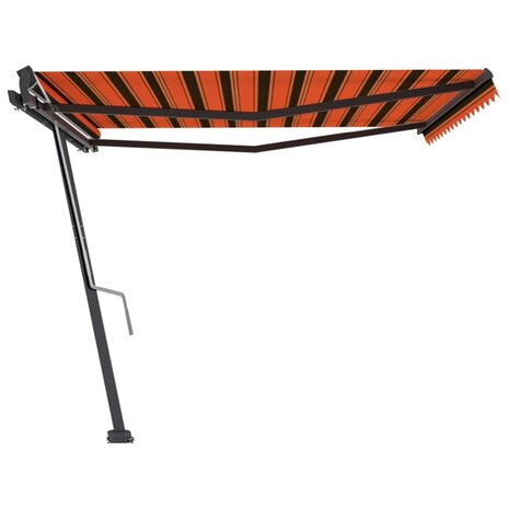 Luifel vrijstaand handmatig uittrekbaar 400x300 cm oranje bruin 5