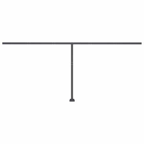 Luifel vrijstaand handmatig uittrekbaar 600x300 cm cr&egrave;mekleurig 8