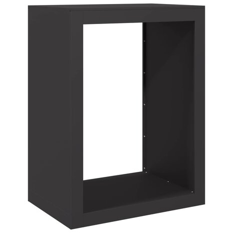 Haardhoutrek 60x40x80 cm staal zwart 2