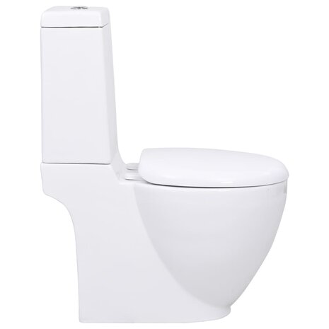 Toilet rond afvoer onder keramiek wit 4