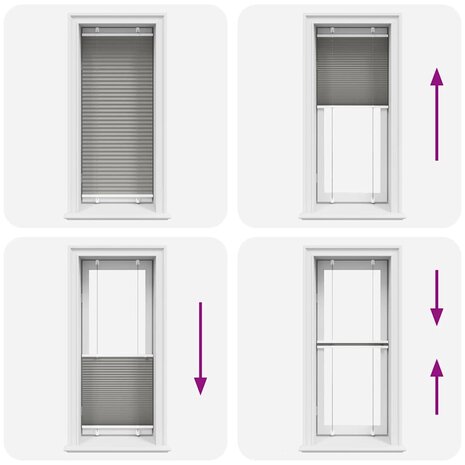 Pliss&eacute; rolgordijn 65x100 cm stofbreedte 64,4 cm antraciet 7