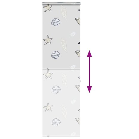 Doucherolgordijn met cassette 70x240 cm stofbreedte 66 cm 5