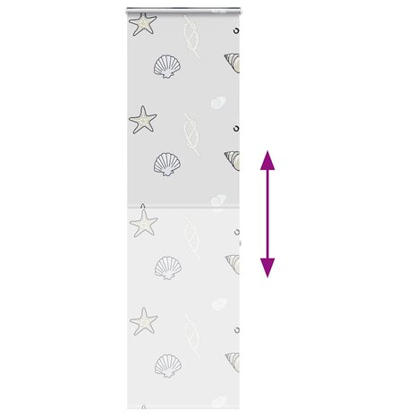 Doucherolgordijn met cassette 80x240 cm stofbreedte 76 cm 5