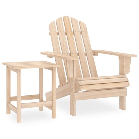 Tuinstoel Adirondack met tafel massief vurenhout 1