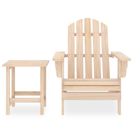 Tuinstoel Adirondack met tafel massief vurenhout 2