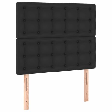 Boxspring met matras kunstleer zwart 80x200 cm 6