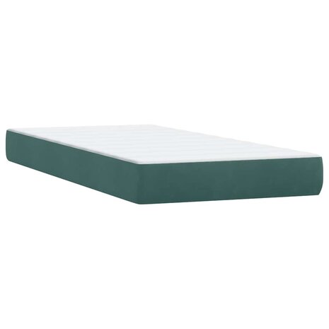 Boxspring met matras fluweel donkergroen 80x220 cm 6