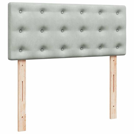 Ottoman bed met matras en LED&apos;s 120x200 cm fluweel lichtgrijs 9