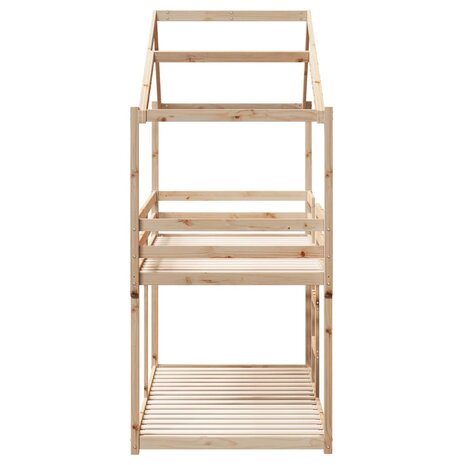 Stapelbedframe zonder matras massief grenenhout 90x190 cm 7