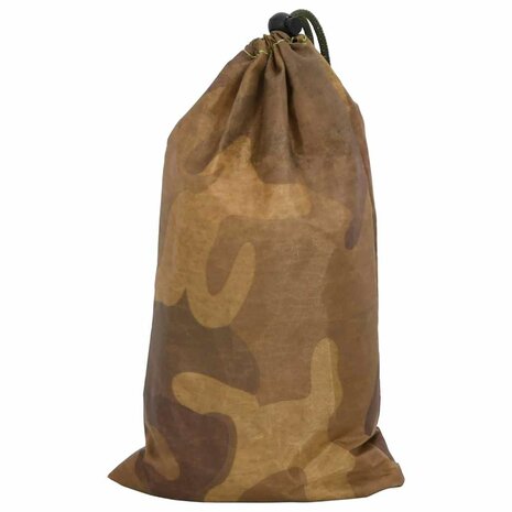 Camouflagenet met opbergzak 623x203 cm zandkleurig 4