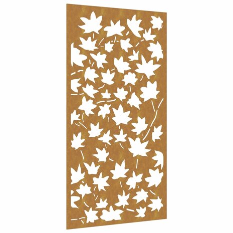 Wanddecoratie tuin esdoornbladontwerp 105x55 cm cortenstaal 2