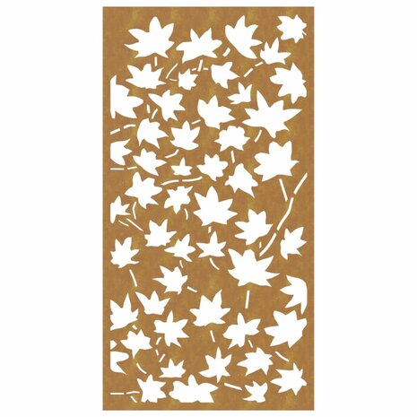 Wanddecoratie tuin esdoornbladontwerp 105x55 cm cortenstaal 4