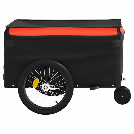 Fietstrailer 30 kg ijzer zwart en oranje 7