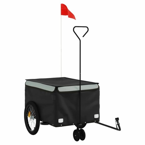 Fietstrailer 30 kg ijzer zwart en grijs 2