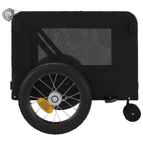 Hondenfietstrailer oxford stof en ijzer zwart 8