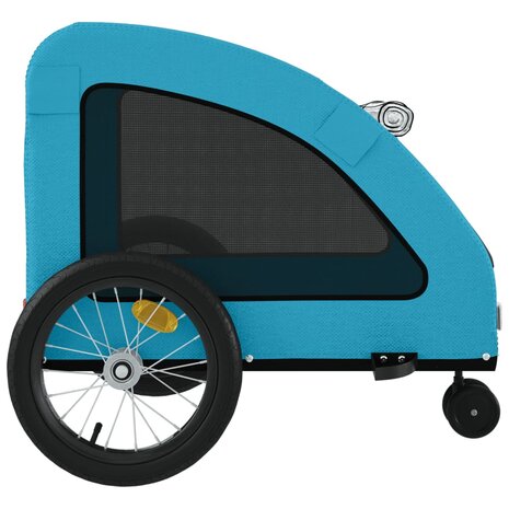 Hondenfietstrailer oxford stof en ijzer blauw 7