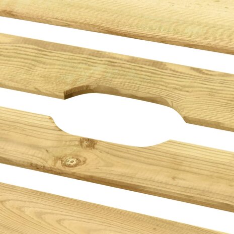 Ligbed met tafel groen geïmpregneerd grenenhout 7