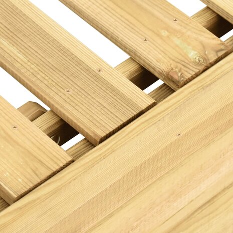 Ligbed met tafel groen geïmpregneerd grenenhout 8