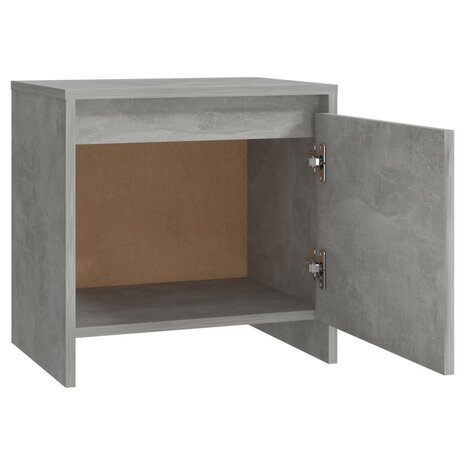 Nachtkastje 45x34x44,5 cm bewerkt hout betongrijs 5