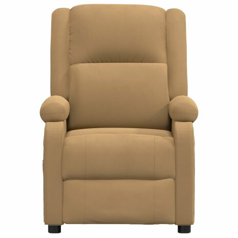 Massagestoel fluweel bruin 3