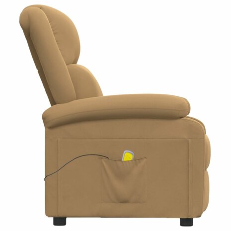 Massagestoel fluweel bruin 4