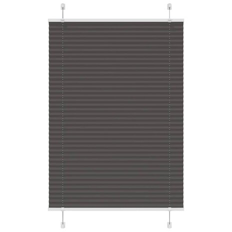 Plissé rolgordijn 100x100 cm stofbreedte 99,4cm polyester zwart 1