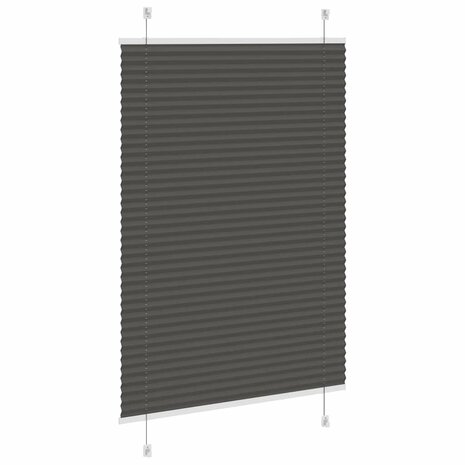 Plissé rolgordijn 100x100 cm stofbreedte 99,4cm polyester zwart 4