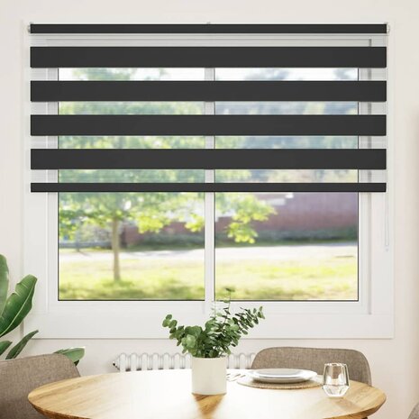 Zebra rolgordijn 155x150 cm stofbreedte 150,9 cm zwart 2