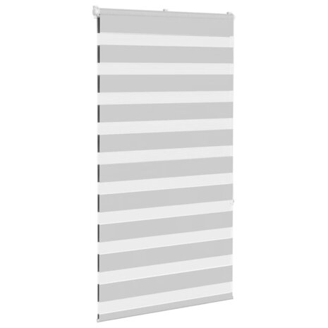 Zebra rolgordijn 80x150 cm stofbreedte 75,9 cm lichtgrijs 3