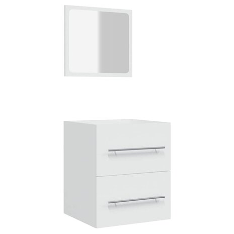 Badkamerkast met spiegel 41x38,5x48 cm wit  2