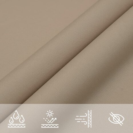 Zonnescherm driehoekig 3x4x4 m oxford stof taupe 8