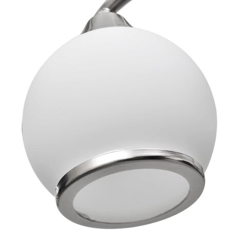 Plafondlamp glazen kappen + golvende rail voor 3 x E14 peertjes 4
