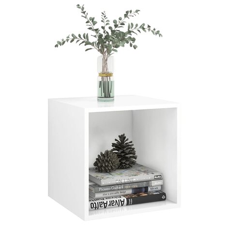 Wandkasten 2 st 37x37x37 cm bewerkt hout wit 3