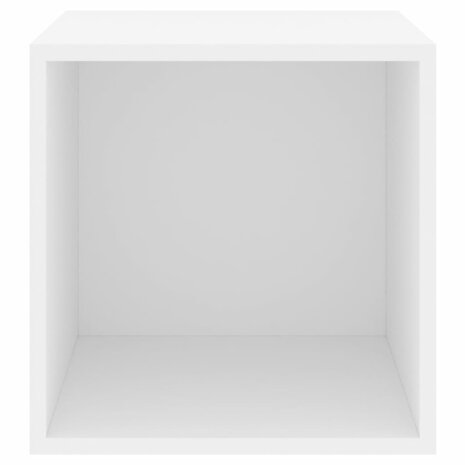 Wandkasten 2 st 37x37x37 cm bewerkt hout wit 8
