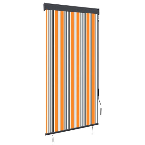 Rolgordijn voor buiten 80x250 cm geel en blauw 1