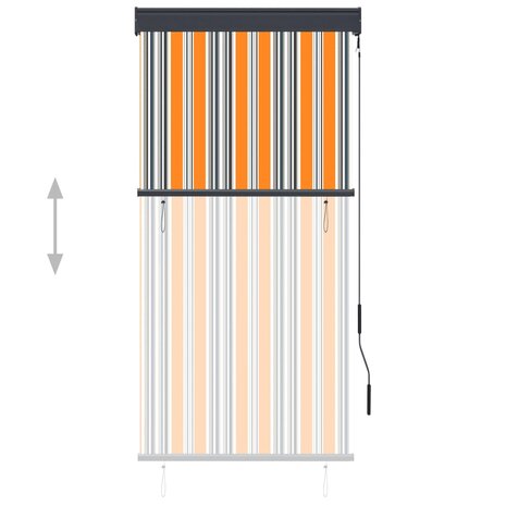 Rolgordijn voor buiten 80x250 cm geel en blauw 3