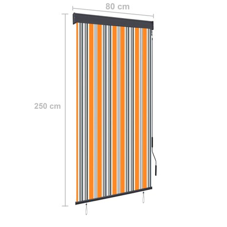 Rolgordijn voor buiten 80x250 cm geel en blauw 8