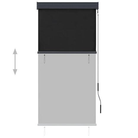 Rolgordijn voor buiten 80x250 cm antraciet 3