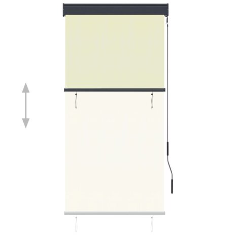 Rolgordijn voor buiten 80x250 cm crème 3