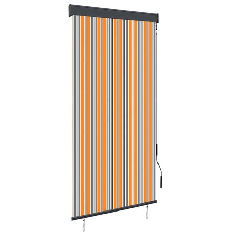 Rolgordijn voor buiten 100x250 cm geel en blauw 1